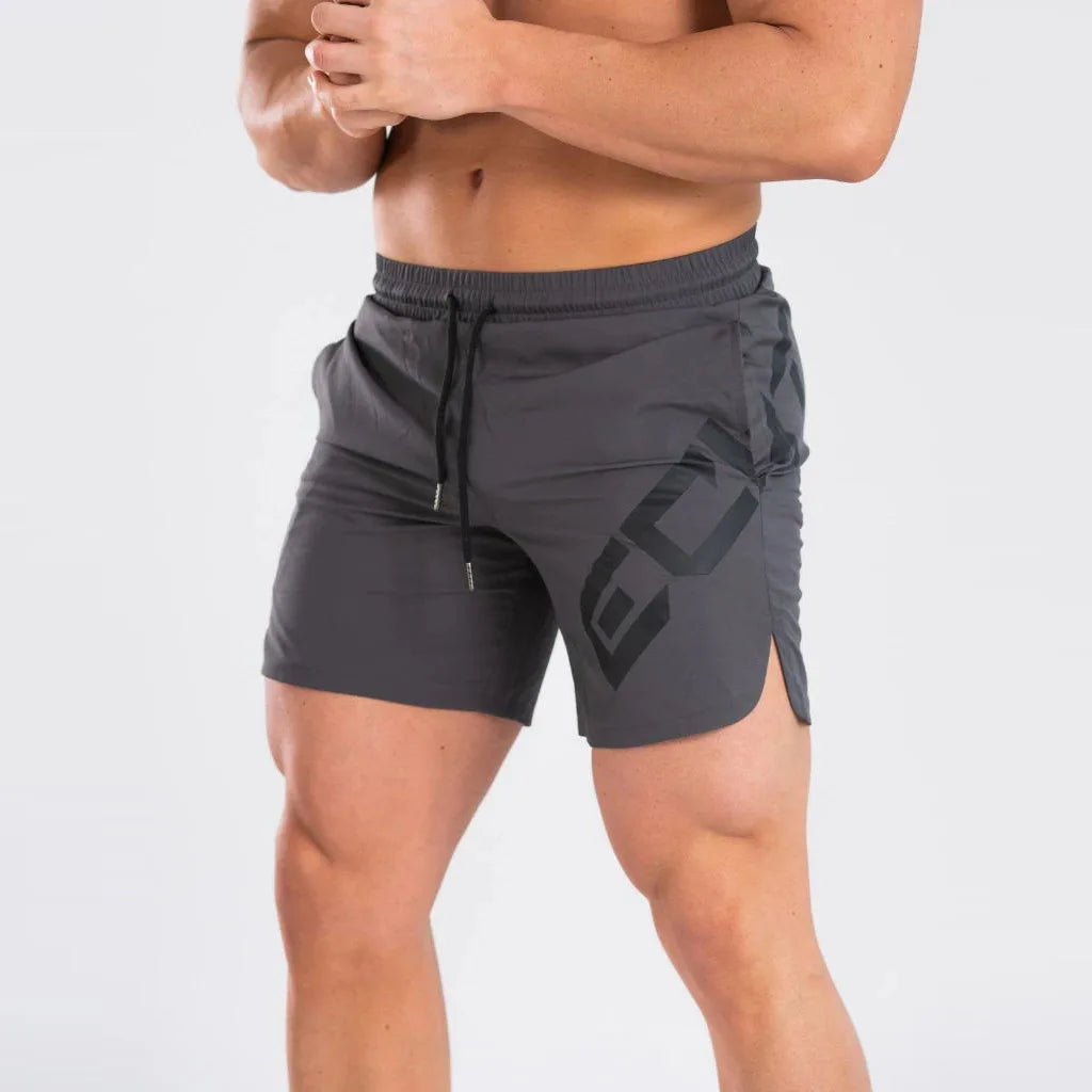 Mens Shorts Men Casual Beach Shorts Bodybuilding Fitness Short Sweat Quick Dry Big Letter Print