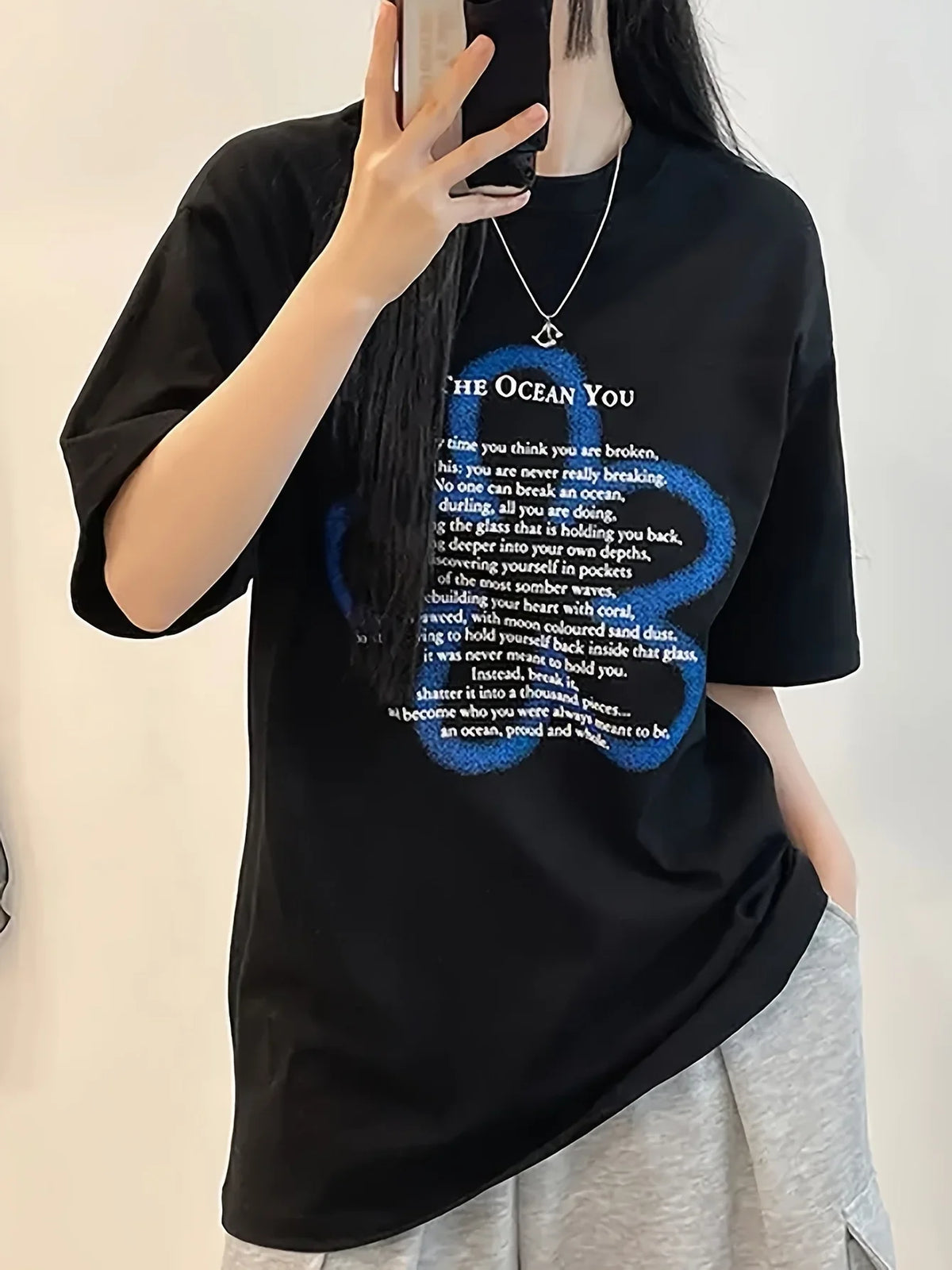 Y2k Letter Print Black T-Shirt Womens Graphic Tee Sweet Spicy Summer Street Style Tops Casual LooseFit Vintage Summer Streetwear