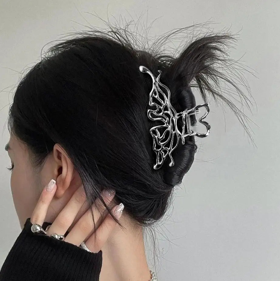 Y2K Metal Hair Clips Large Claw Clips for Women Thick Thin Hair Luxurious Hairpin Stylish Accessories Party Festival Hairpins