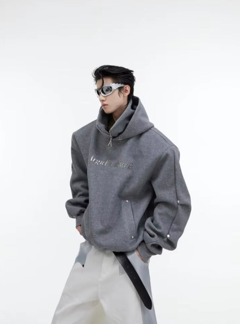 Men's Hoodie Sweatshirt Half Zipper Heavyweight Street Style Summer Jacket Shoulder Padded Casual Comfortable Unisex Hoodie