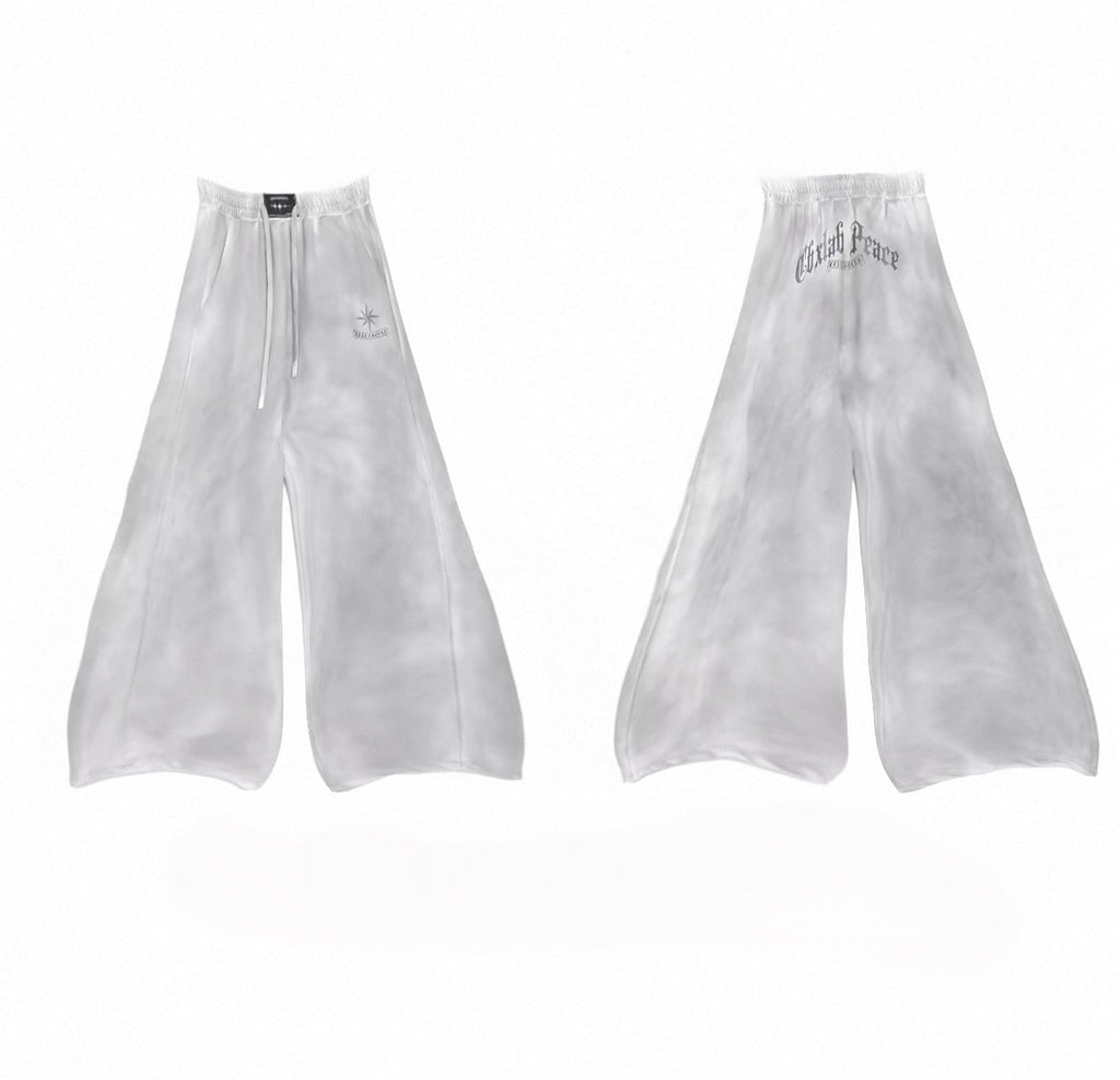CBXLAB Street Dance Trendy Brand Dirty Dyeing Series Personality Washed Hip Hop Sports Pants Sexy Top Casual Sportswear Set