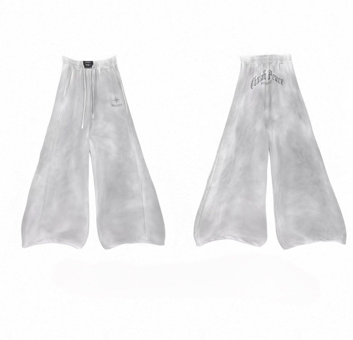 CBXLAB Street Dance Trendy Brand Dirty Dyeing Series Personality Washed Hip Hop Sports Pants Sexy Top Casual Sportswear Set