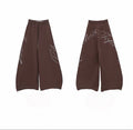 CBXLAB Street Dance Trendy Brand Glitter Heart Rhinestone Set Autumn Winter Fleece Lined Hooded Jacket Hip Hop Pants