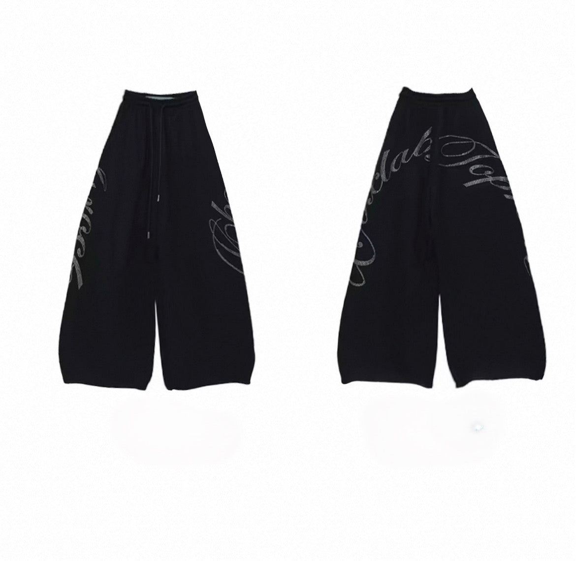 CBXLAB Street Dance Trendy Brand Glitter Heart Rhinestone Set Autumn Winter Fleece Lined Hooded Jacket Hip Hop Pants