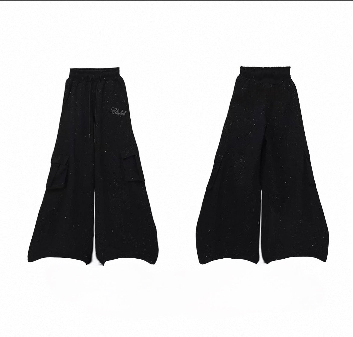 CBXLAB Street Dance Trendy Black American Rhinestone Sparkling Short Sleeve Jazz Sport Pants Set Women's Casual Sportswear