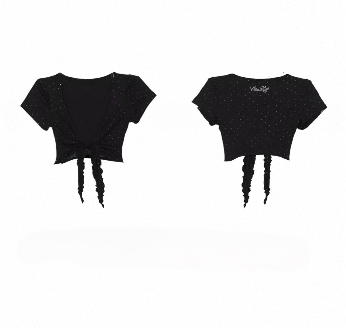CBXLAB Street Dance Trendy Black American Rhinestone Sparkling Short Sleeve Jazz Sport Pants Set Women's Casual Sportswear