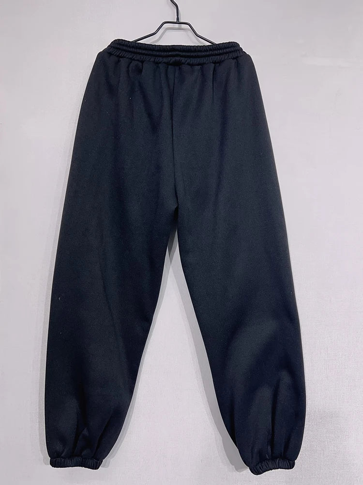 Y2K Women Korean American Streetwear Wide Leg Sweatpants Baggy Oversized Pants High Waist Grunge Joggers Casual Trousers Clothes