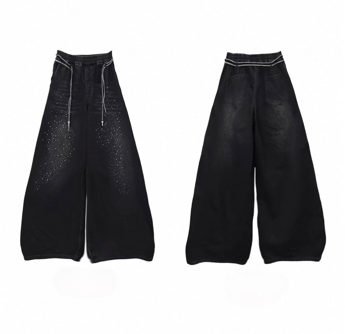 CBXLAB Galaxy Sparkle Series Street Dance Hip Hop Personality Sports Pants Jazz Sexy Top Women's Casual Sportswear Set