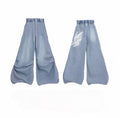 CBXLAB Street Dance Blue Skin-Friendly Loose Jeans Jacket Hip Hop Casual American Style Pants Two-Piece Set Cotton Long Sleeve