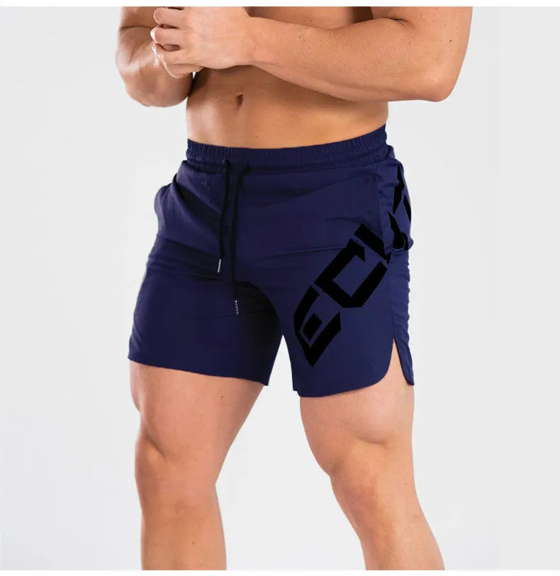 Mens Shorts  Men Casual Beach Shorts Bodybuilding Fitness Short Sweat Quick Dry Big Letter Print