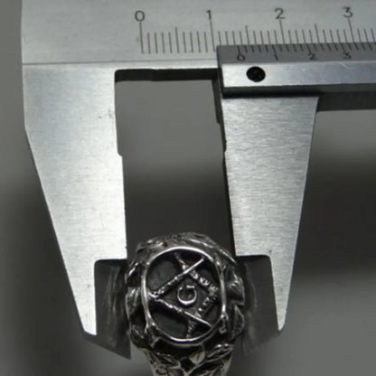 Stainless Steel Men Rings Masonic Freemasonry Punk Rock Hip Hop for Biker Male Boyfriend Jewelry Creativity Gift Wholesale