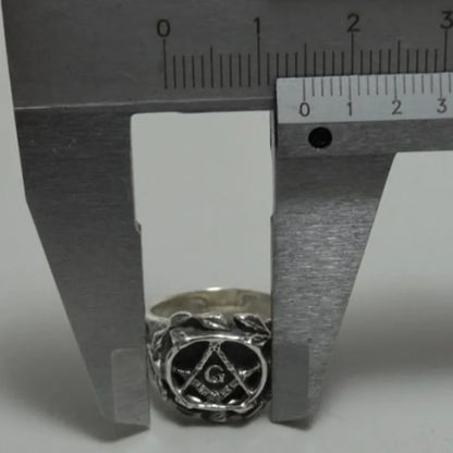 Stainless Steel Men Rings Masonic Freemasonry Punk Rock Hip Hop for Biker Male Boyfriend Jewelry Creativity Gift Wholesale