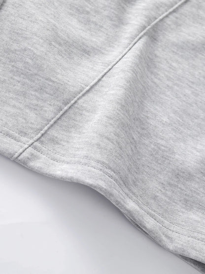 Men's Light Gray Wide Leg Sweatpants Spring Fall Loose Straight Leg Casual Trousers
