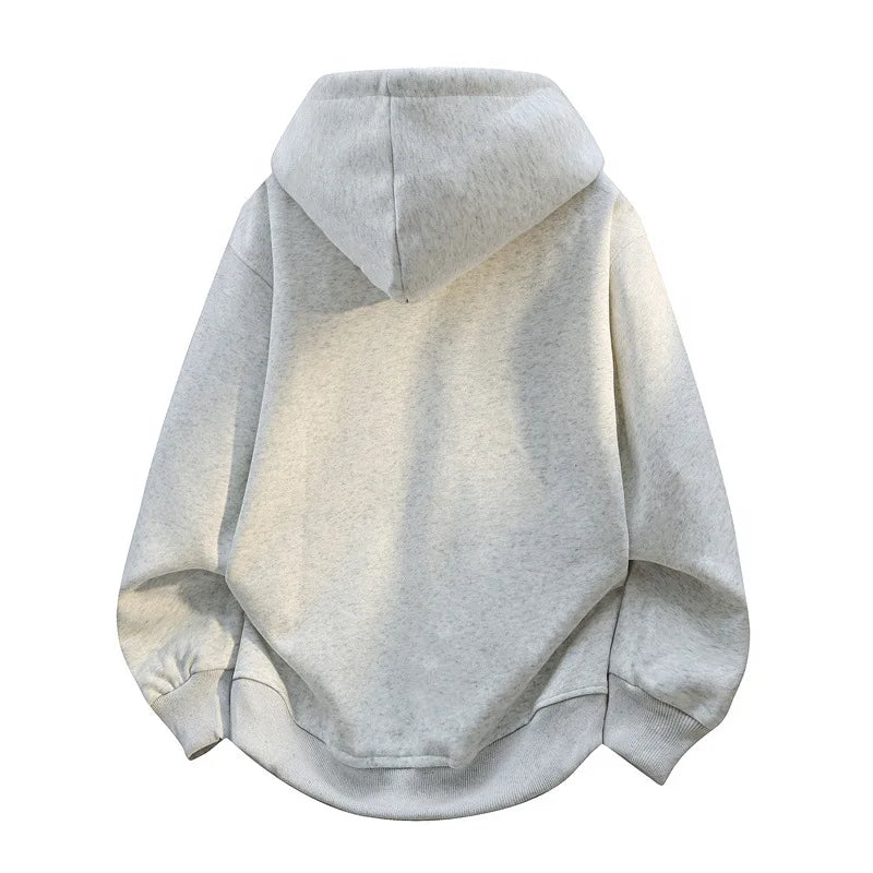 Fashionable round Neck Hoodie Men's Loose Fit Spring 2026 New Arrival Casual Cotton Blend Youthful Streetwear Style Sweatshirt