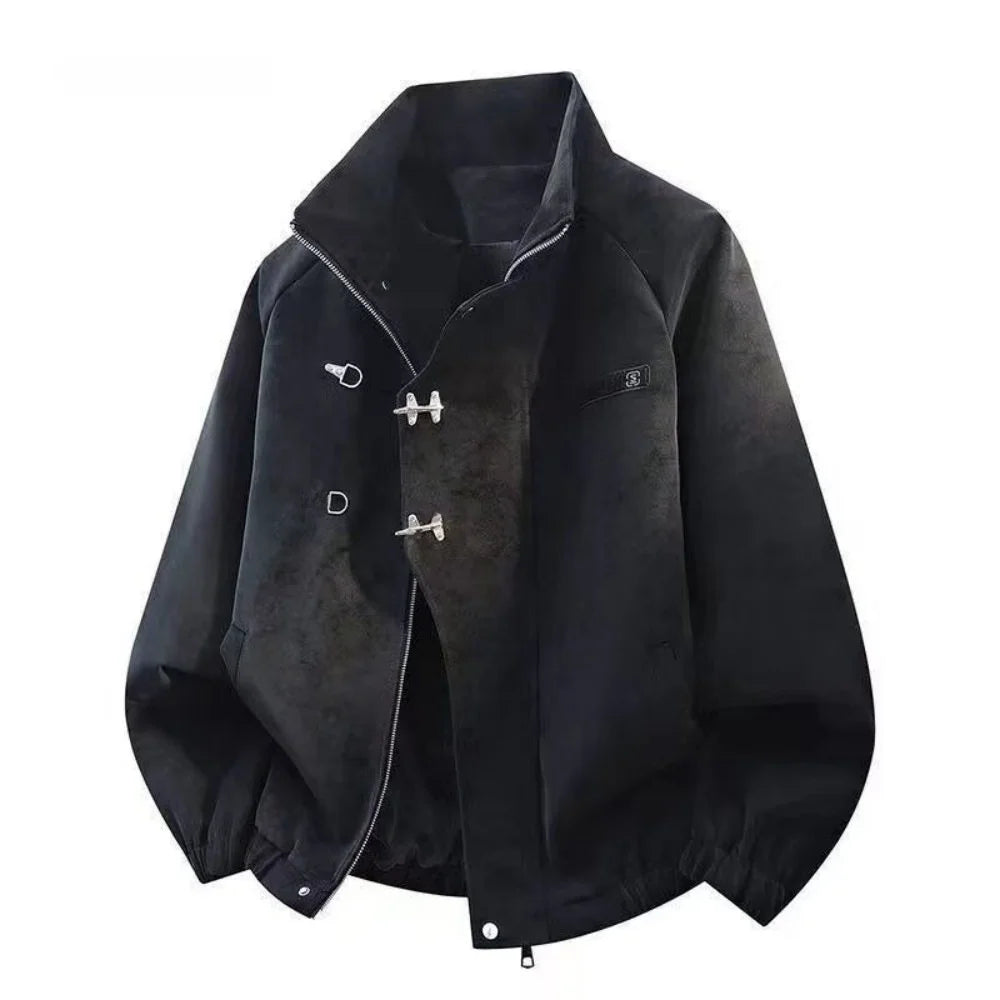 Casual Motorcycle Jacket Men's Autumn Fashion Brand Versatile High Street Handsome Leisure Outerwear