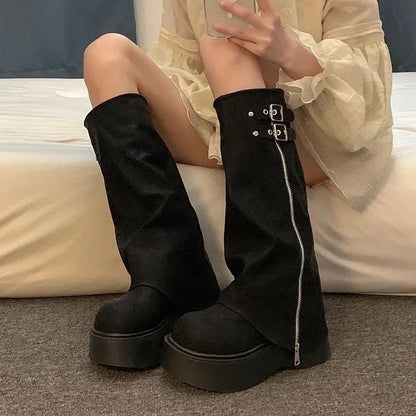 Pants boots 2025 Western Knight boots popular long boots women's autumn and winter high boots new boots