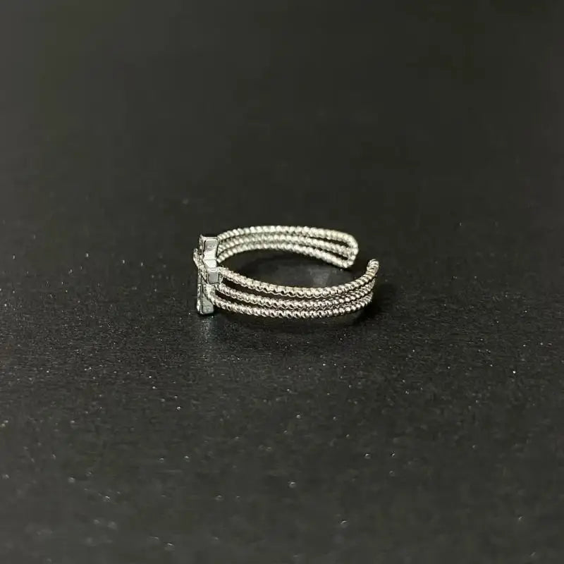 Y2K Style Vintage Cross Open Rings for Women Hypoallergenic Non-Fading Fashion Jewelry Gift for Teens Girls