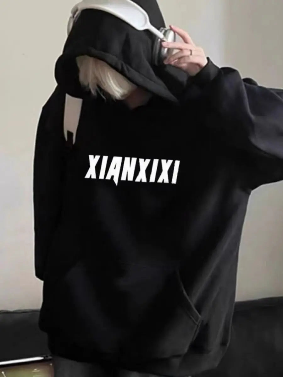 American Style Fleece Lined Hoodie Men's Trendy Streetwear Autumn New Arrival Youthful Cotton Polyester Long Sleeve Sweatshirt