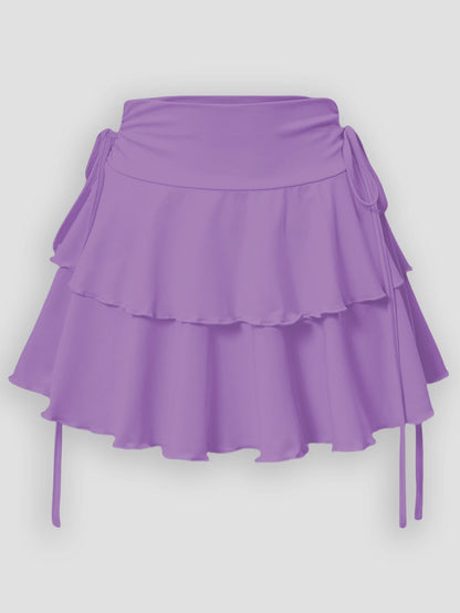 New Solid Color Skirt Women Summer Fashion Outdoor Versatile High Waist Slim Fit Elastic Waist Short Skirt Goods In Stock