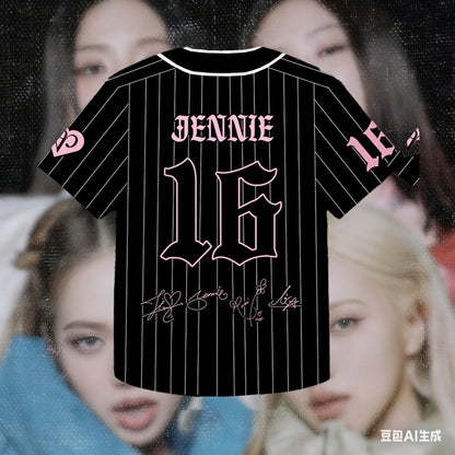 Y2K New Korean Girl Group Letter Printed Fan T-Shirt Concert Shirt Ins Fashion Trend Oversized Women's Casual Comfortable Top
