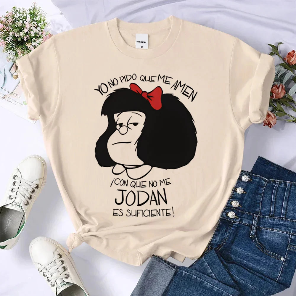 Mafalda tshirt women harajuku t-shirts female anime clothing