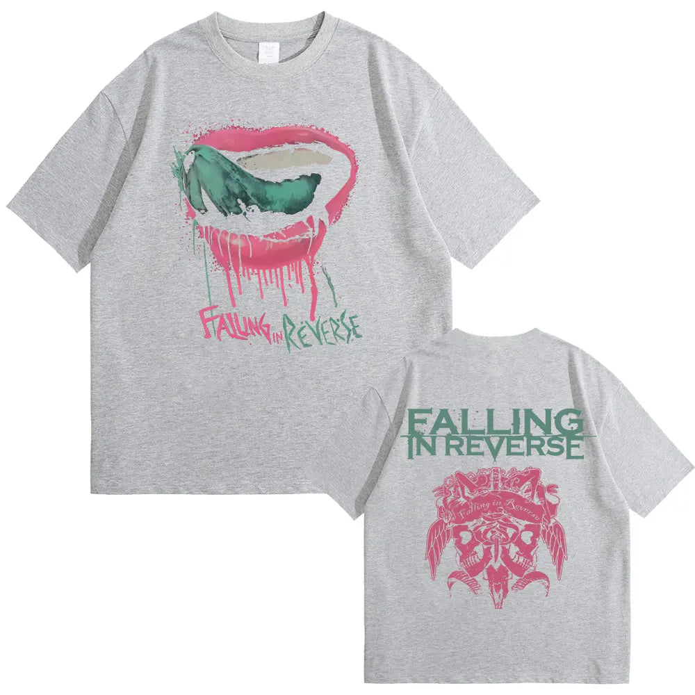 Falling in Reverse T Shirts Men Women Gothic Rock Streetwear Men's Casual Soft Cotton Retro T-shirt Male Oversized Streetwear