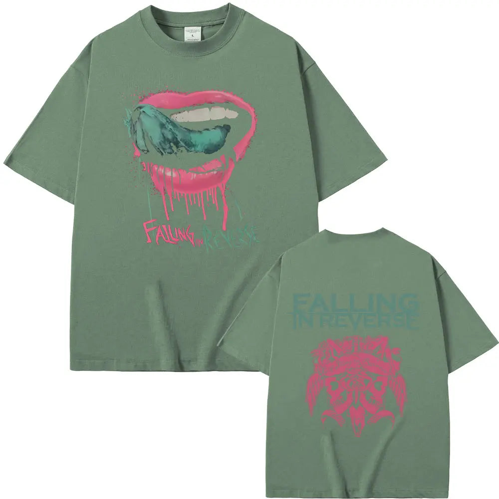 Falling in Reverse T Shirts Men Women Gothic Rock Streetwear Men's Casual Soft Cotton Retro T-shirt Male Oversized Streetwear