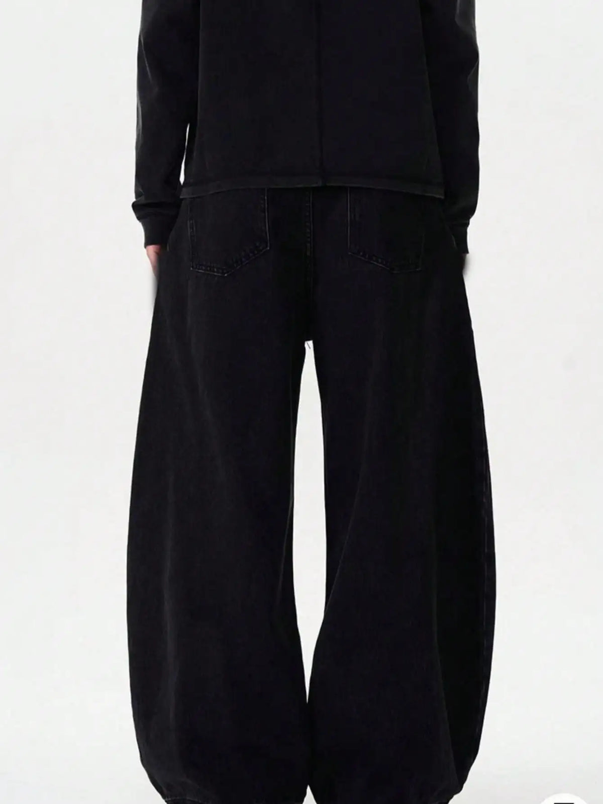 High Streets Spring Summer Men's Jeans Baggy Wide Leg Curved Knife Denim Pants Loose Solid Color Male Trendy Trousers