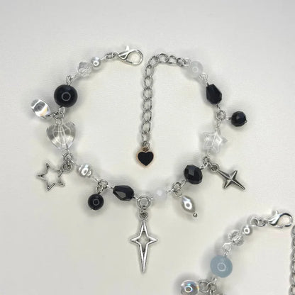 Handmade Bracelets | anime inspired bracelets, couple friendship set, grunge whimsygoth set, jujutsu, gojo geto