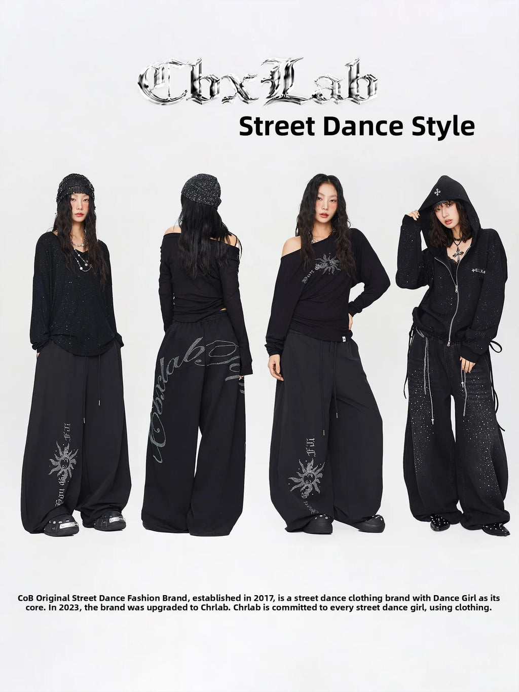 CBXLAB Galaxy Sparkle Series Street Dance Hip Hop Personality Sports Pants Jazz Sexy Top Women's Casual Sportswear Set