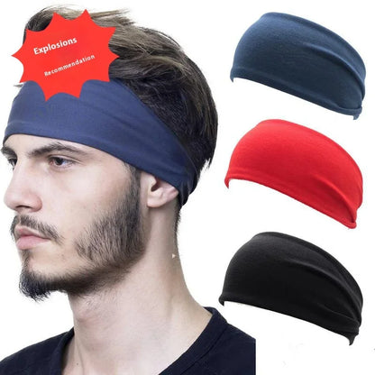 Men Women Sports Headband Sweatband Stretch Elastic Gym Fitness Running Yoga Headwrap Breathable Quick-dry Absorbent Hair Bands