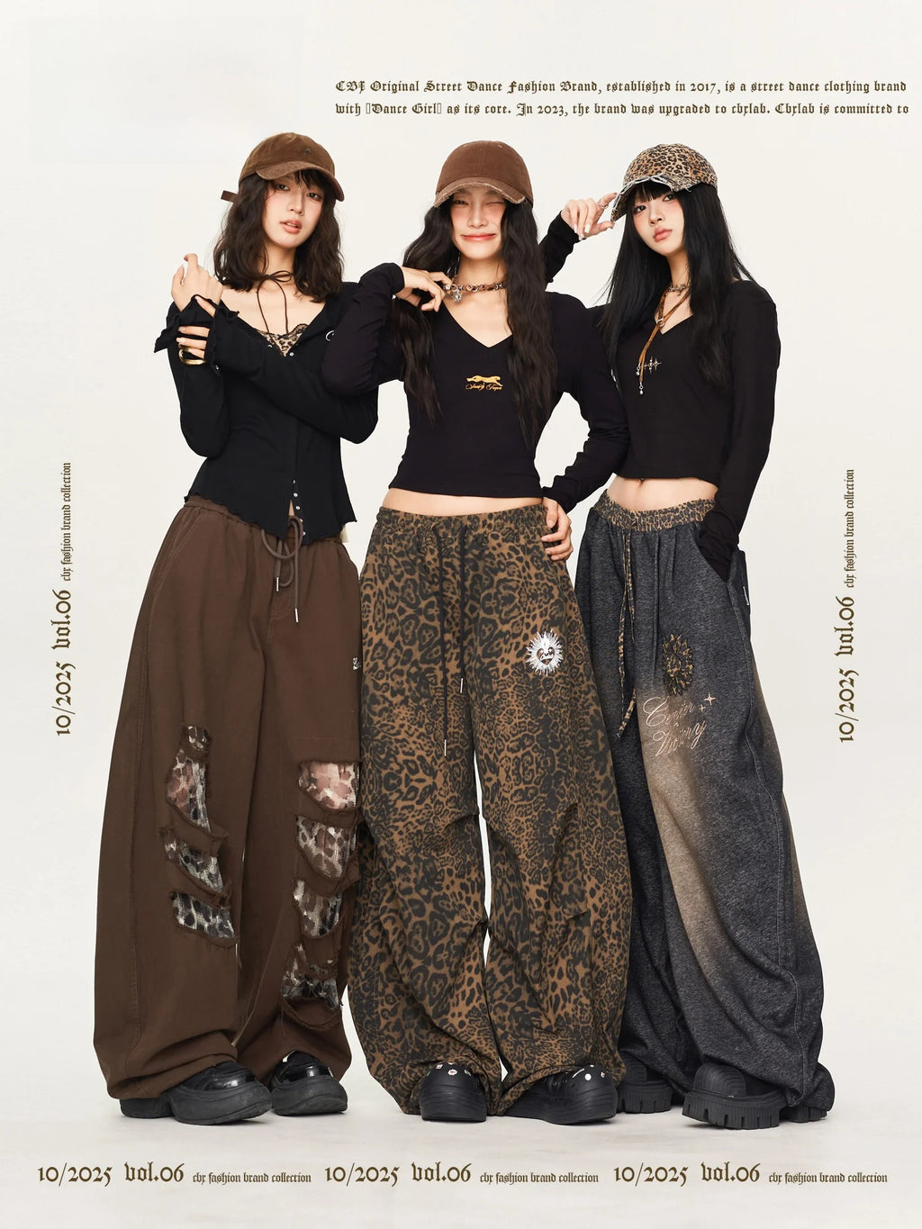 CBXLAB Street Dance Trendy Wild Leopard Print Series American Retro Personality Sports Pants Hip Hop Hot Girl Casual Pants