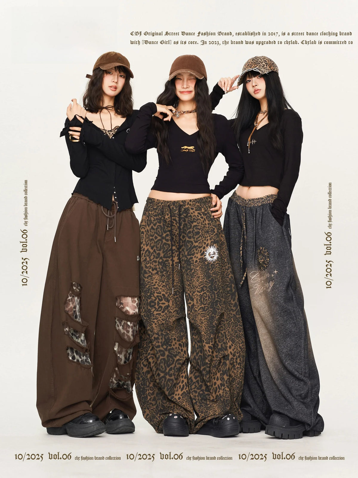 CBXLAB Street Dance Trendy Wild Leopard Print Series American Retro Personality Sports Pants Hip Hop Hot Girl Casual Pants