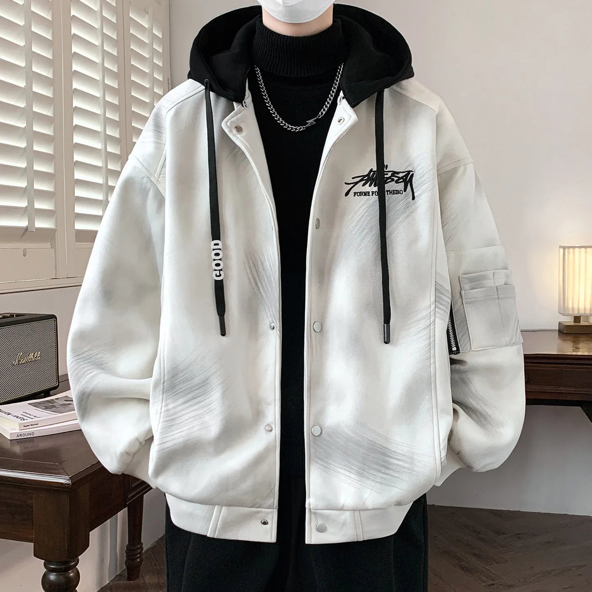 Early Autumn 2026 New Youth College Style Detachable Hat Jacket Spring and Autumn Trendy Versatile Personalized Men's Coat