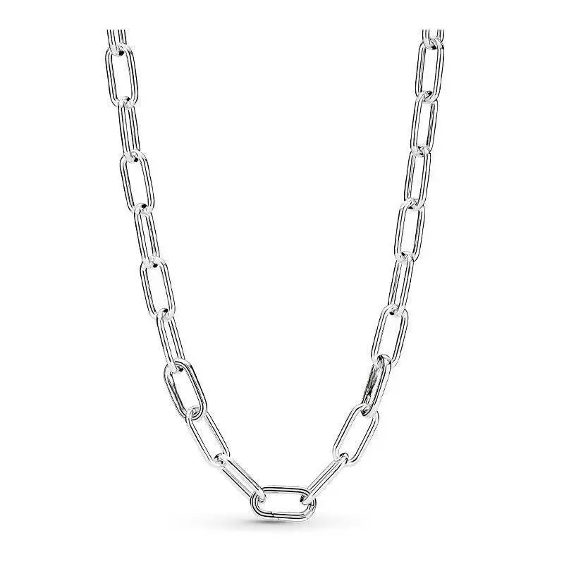 925 Sterling Silver Necklace, Elegant and Exquisite Jewelry, Mixed Beads, Daily Stackable Accessory, Gift for Ladies