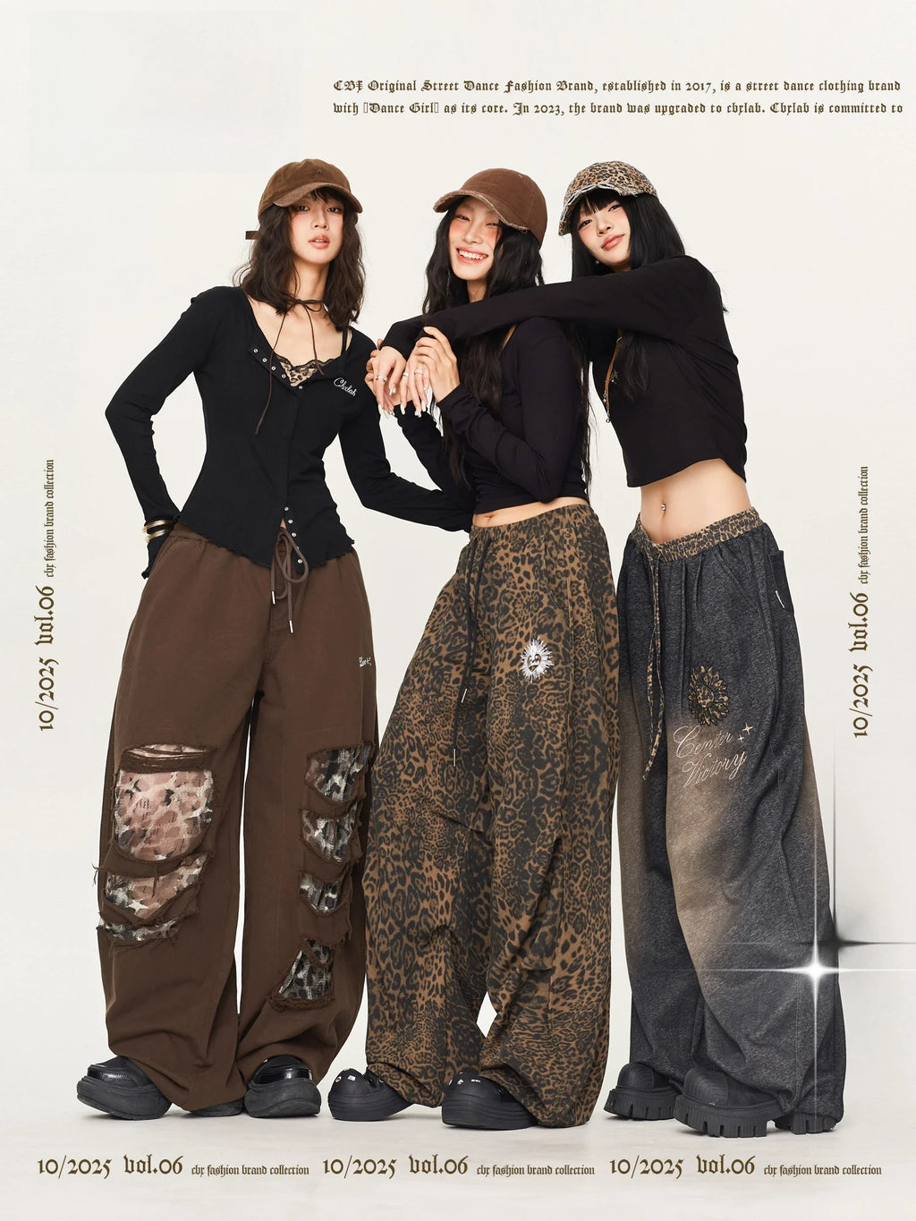 CBXLAB Street Dance Trendy Wild Leopard Print Series American Retro Personality Sports Pants Hip Hop Hot Girl Casual Pants