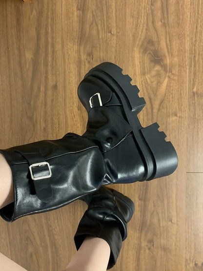 Short boots women's 2025 new spring and autumn winter retro Maillard mid boots women's