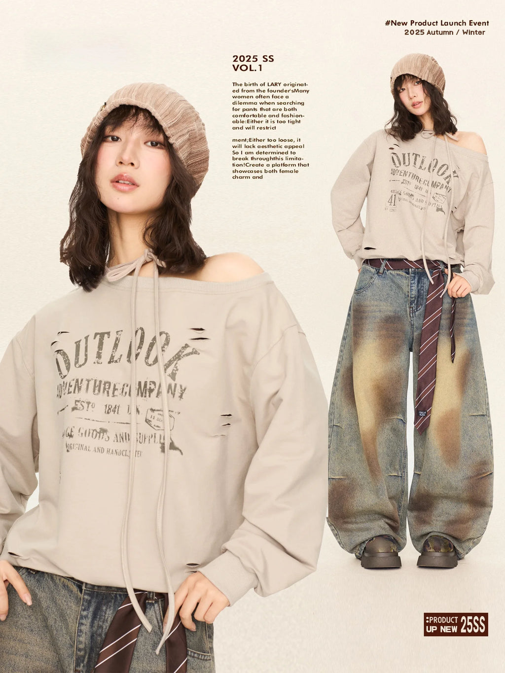 CBXLAB Street Dance Casual Long Pants Hot Girl Long Sleeve Women's Fashion Brand Desert Roamer American Hip Hop Loose Fit