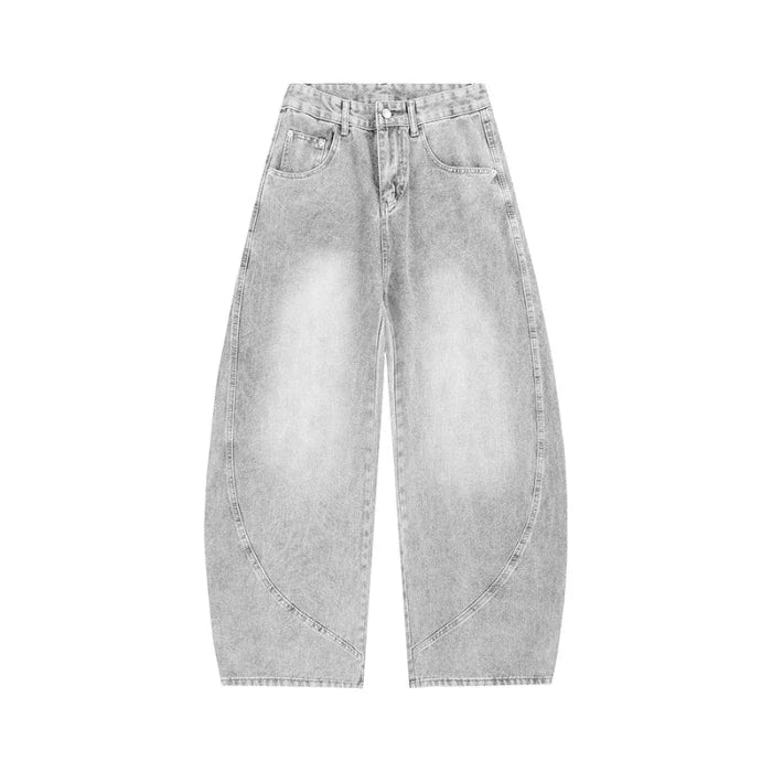Men's Baggy Lantern Wide Leg Jeans Vintage Washed Denim Pants Loose Streetwear Casual Trousers for Spring Autumn Daily Outdoor