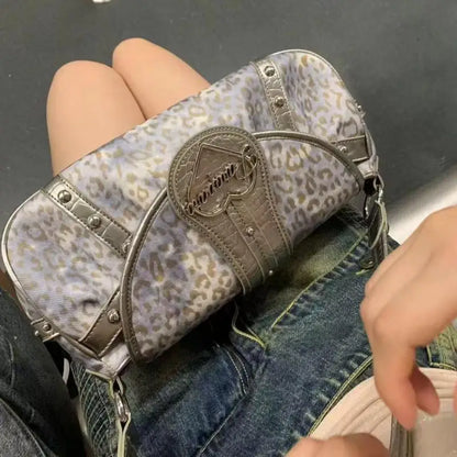 Y2k Bags For Women  New Arrive Retro Fashion Single Bag Korean Harajuku Shoulder Silver Underarm Bag Rivet Women's Handbags