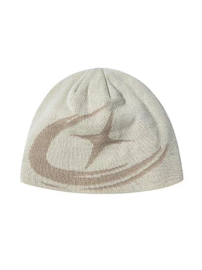 Women Beanie Korean Fashion Letter Jacquard Gothic Winter Warm Knit Vintage Y2k Hat Streetwear Wool Aesthetic Unisex Accessories