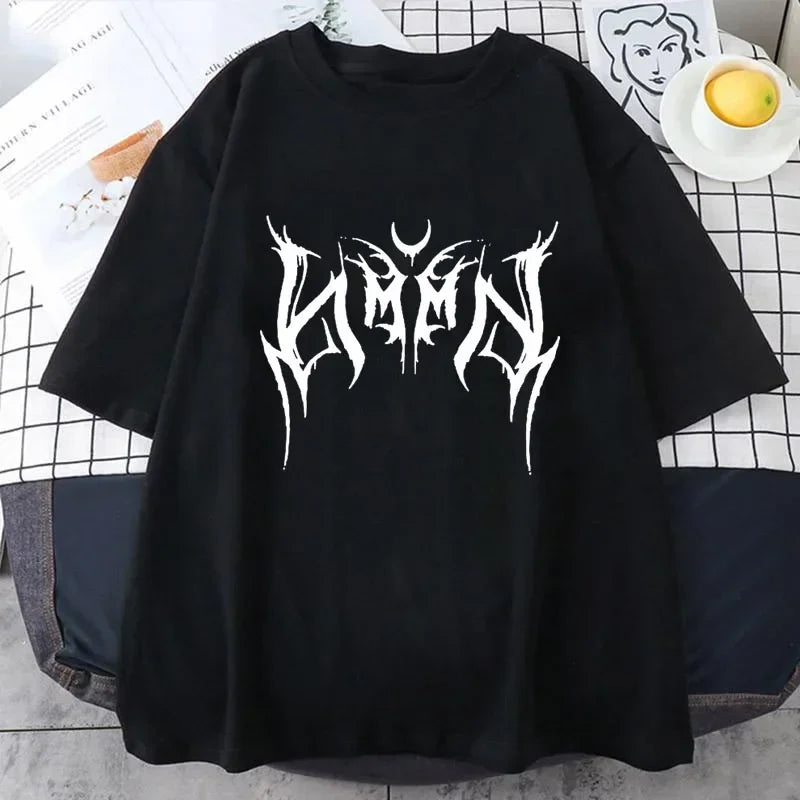 Y2K Women's T-shirt Hip-Hop Loose Punk Letter Printing Women Harajuku Oversize Short-sleeve Tops Y2K Clothing Vintage T Shirt