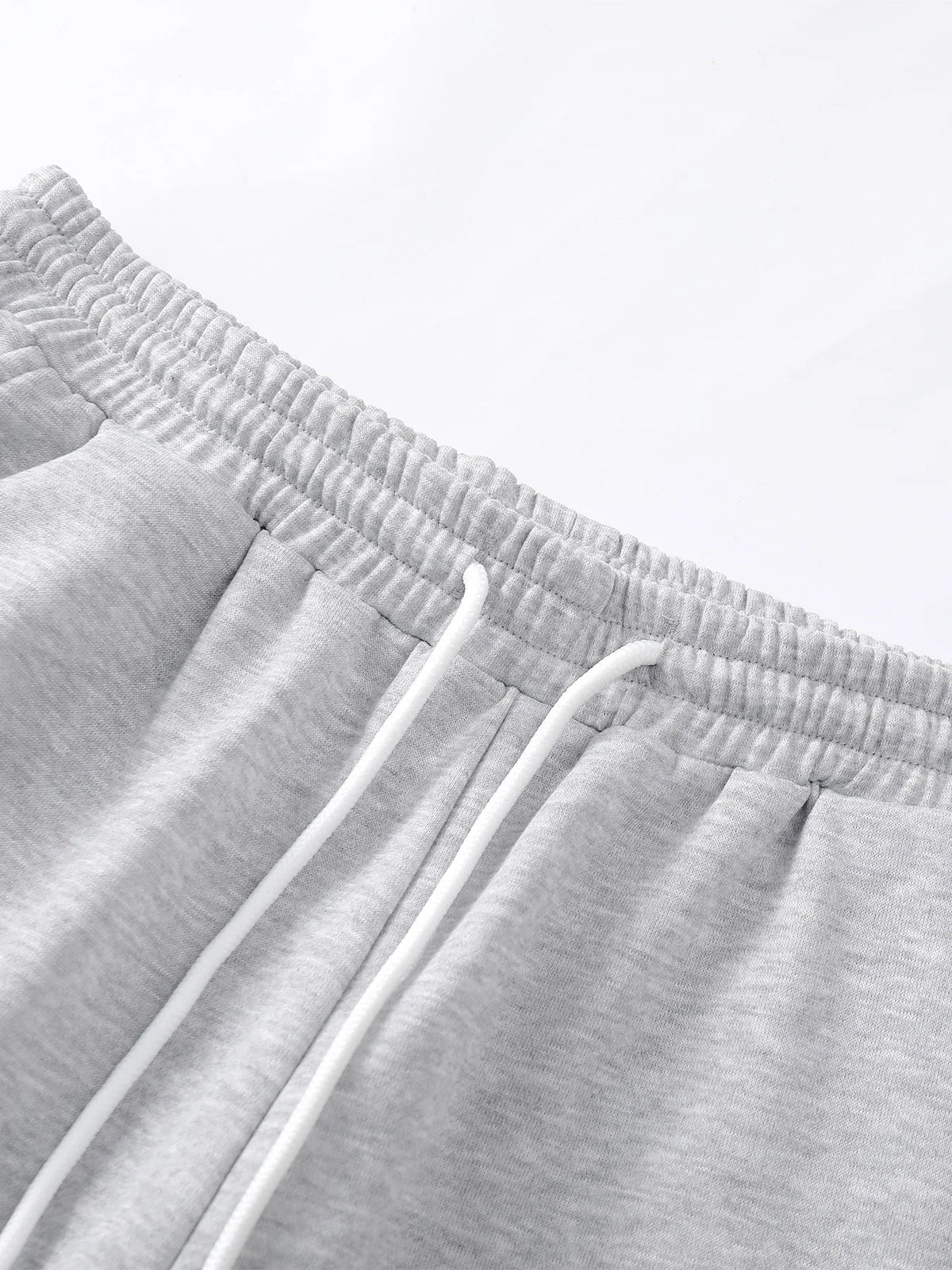 Men's Light Gray Wide Leg Sweatpants Spring Fall Loose Straight Leg Casual Trousers