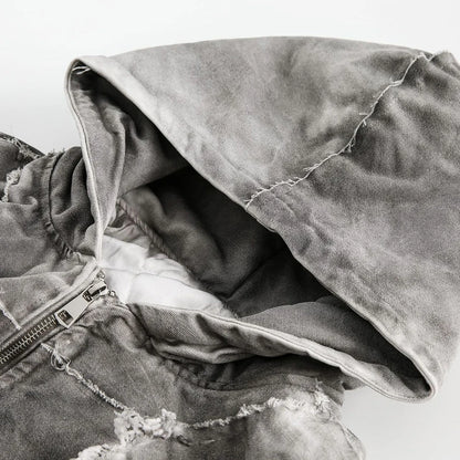 Vintage Men Winter Jackets Thicken Warm Parkas Coat Streetwear Harajuku Hip Hop Oversized Padded Jackets Retro Hooded Jackets