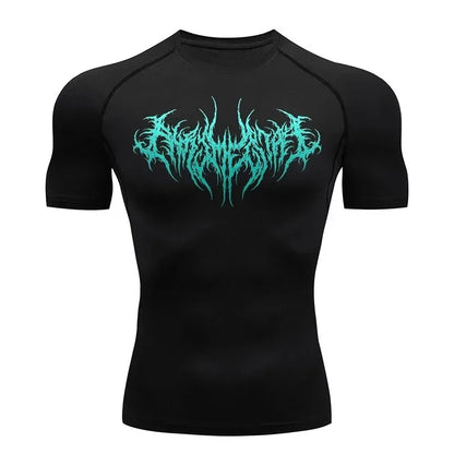 Men's Stretch Compression Shirt Fitness Gym Sports Running T-Shirt Thin Breathable Basketball Training Short Sleeve Top S-3XL
