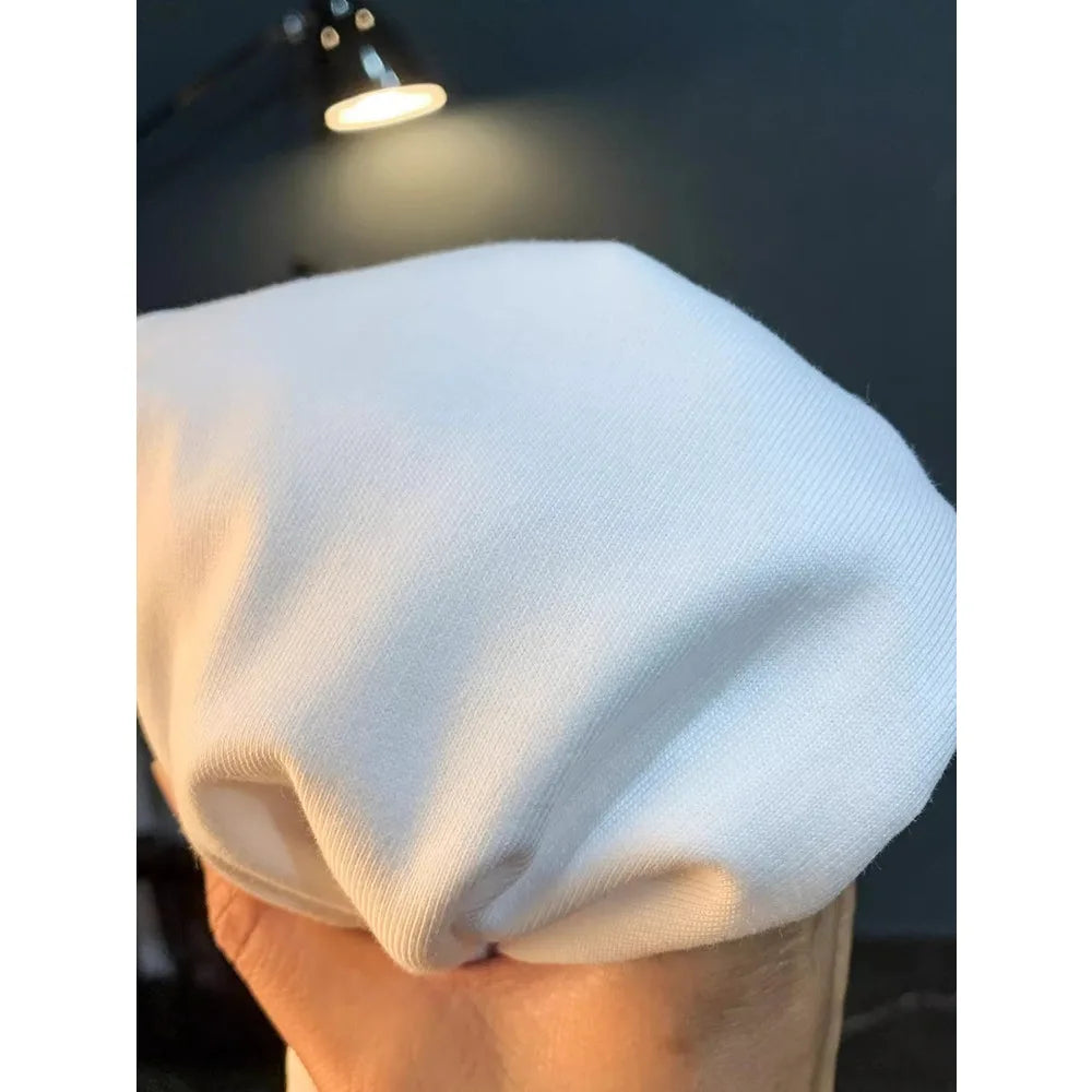 Men's Heavyweight Cotton Long Sleeved T-shirt Solid Color Casual Spring and Autumn New Style Suitable for Both Men and Women