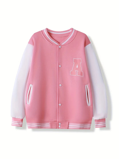 Women Bomber Jackets 2025 Fall Winter Fashion Baseball Uniform Oversize Coats Student Couple Harajuku Loose Jacket Streetwear