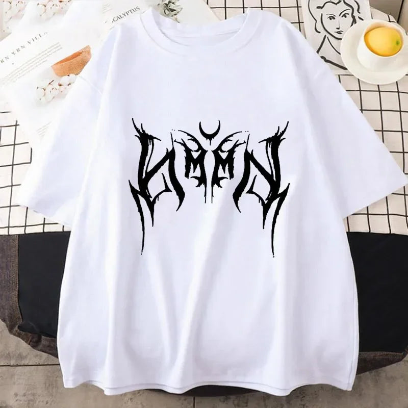Y2K Women's T-shirt Hip-Hop Loose Punk Letter Printing Women Harajuku Oversize Short-sleeve Tops Y2K Clothing Vintage T Shirt