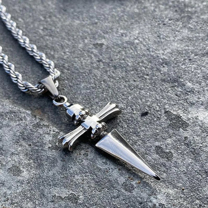 Anime Necklace for Men Judgement Chain Necklace H-X-H Pendant Men's Jewelry Cross Necklace Vintage Handmade Gift for Anime Lover