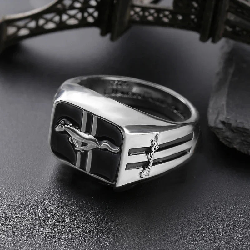 Europe and America Mustang Racing Men's  Ring Domineering Punk Party Jewelry Rock Friends Gift  Wholesale